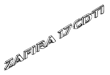Napis "ZAFIRA 1.7 CDTI" na tył ZAFIRA B